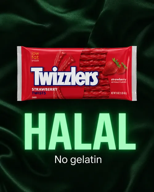 Twizzlers HALAL verdict — no gelatin